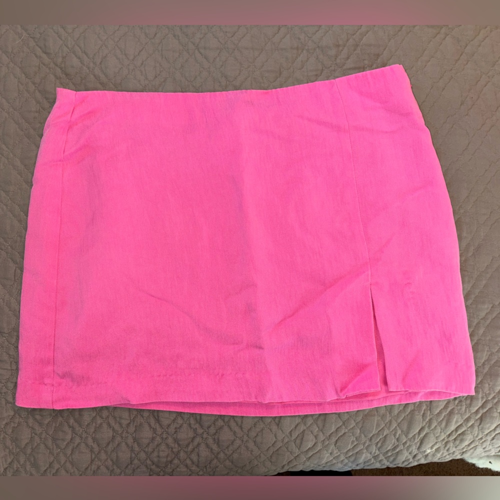 H&M Pink Linen Skirt